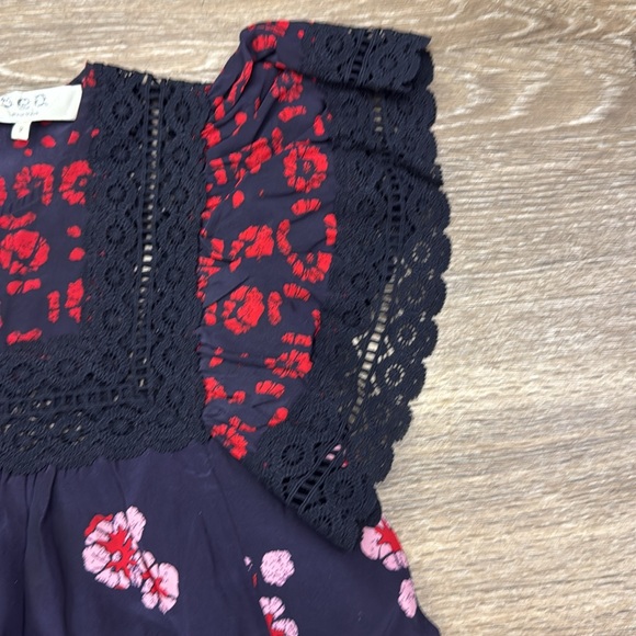 Sea New York printed silk top with lace - Picture 3 of 4